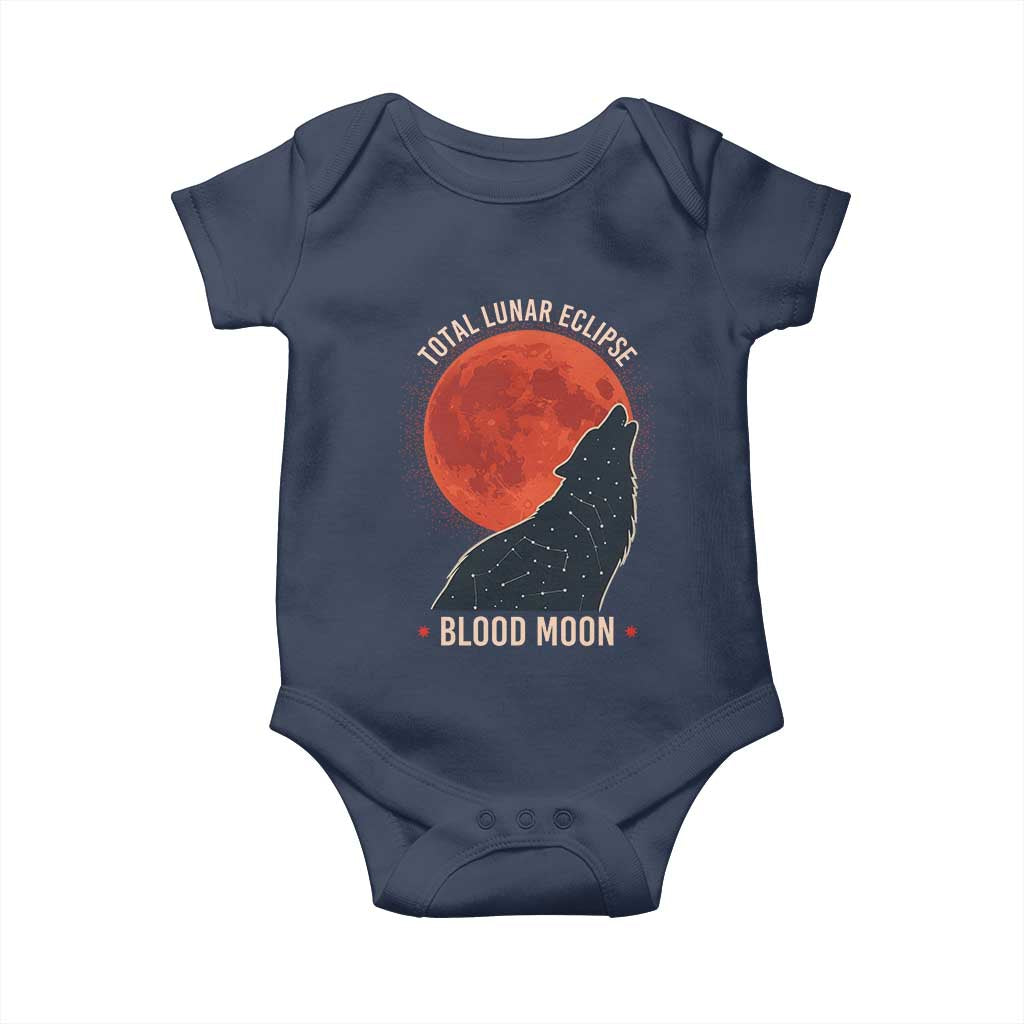 Total Lunar Eclipse March 3 2026 Baby Onesie Constellation Wolf Souvenir Graphic