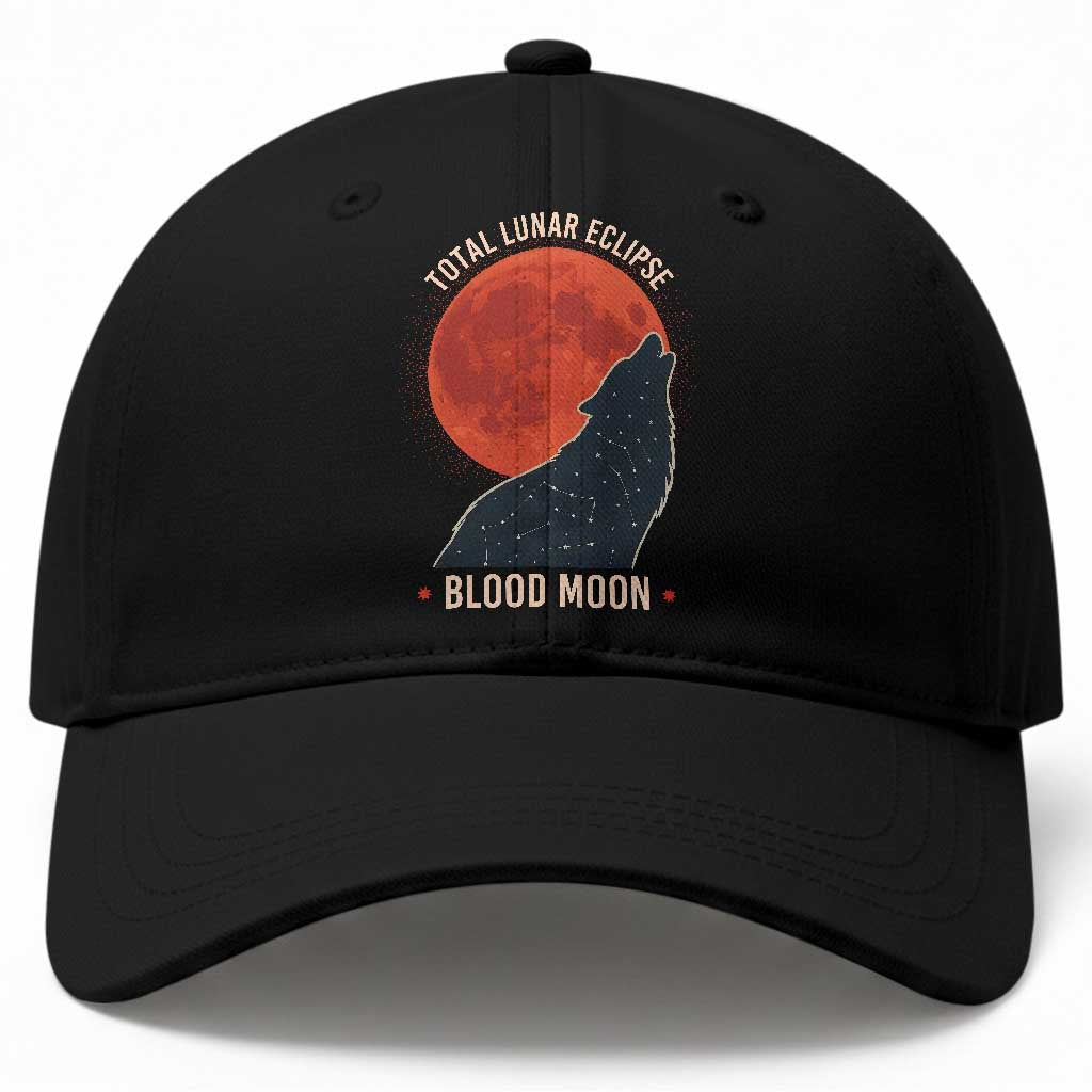 Total Lunar Eclipse March 3 2026 Baseball Cap Constellation Wolf Souvenir Graphic