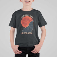 Total Lunar Eclipse March 3 2026 T Shirt For Kid Constellation Wolf Souvenir Graphic