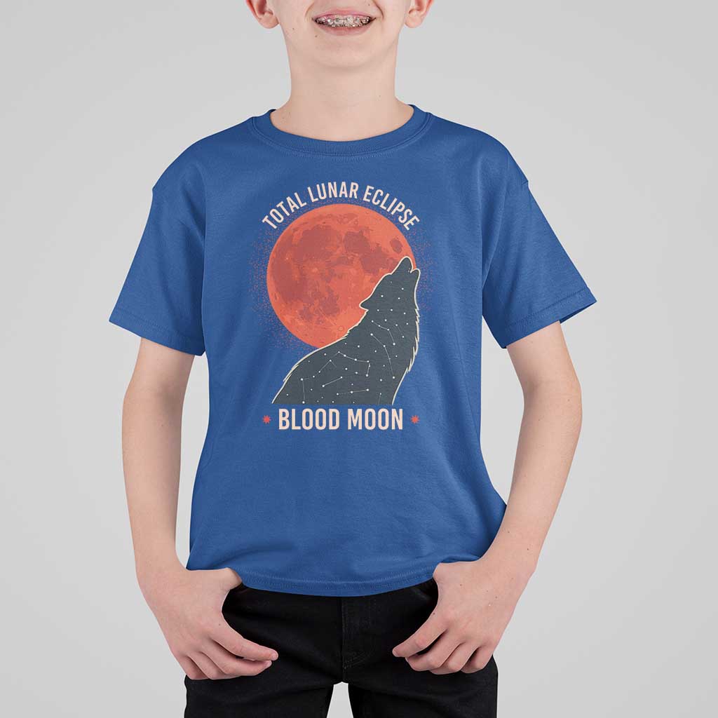Total Lunar Eclipse March 3 2026 T Shirt For Kid Constellation Wolf Souvenir Graphic