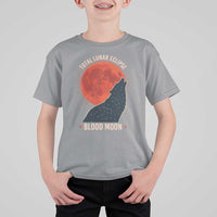 Total Lunar Eclipse March 3 2026 T Shirt For Kid Constellation Wolf Souvenir Graphic