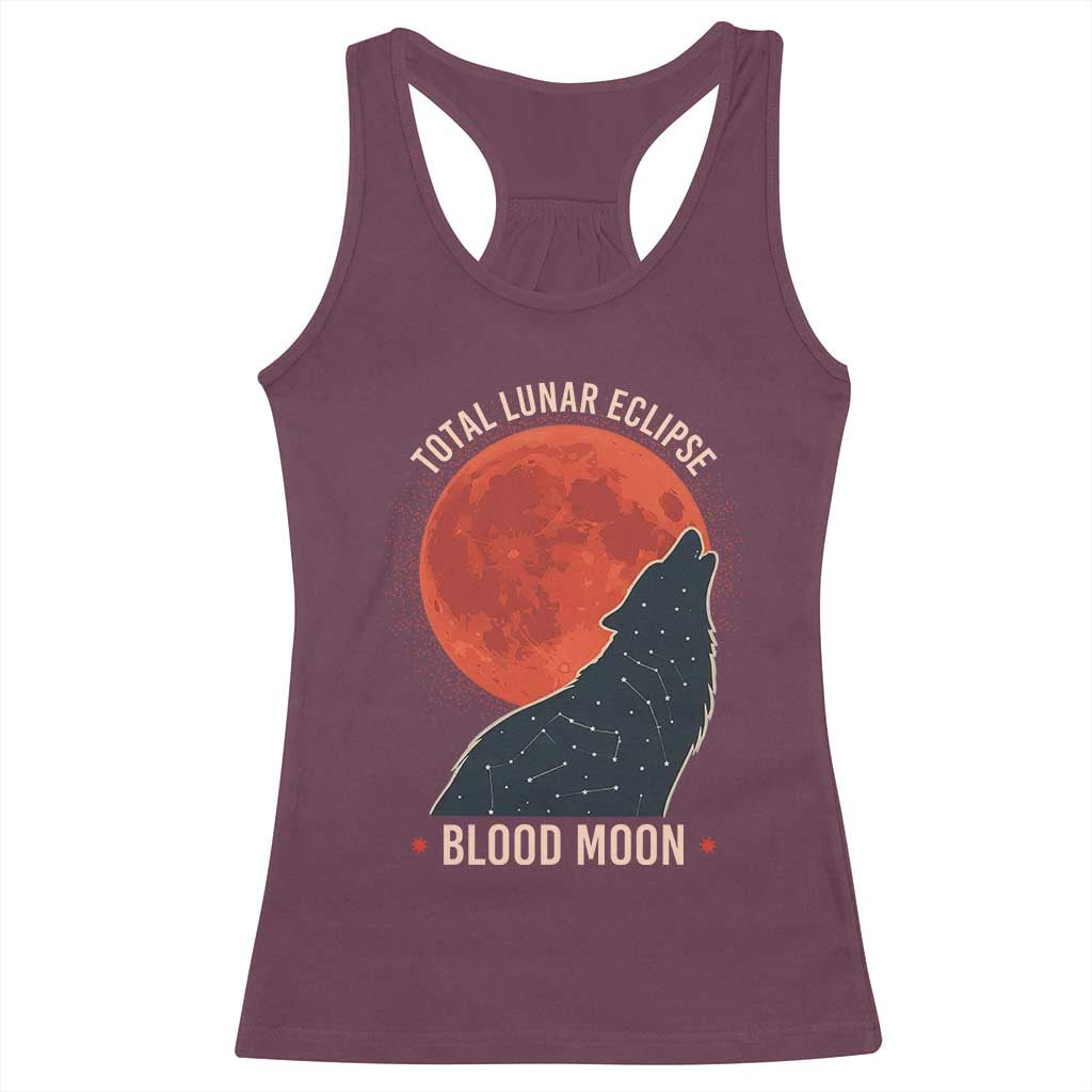 Total Lunar Eclipse March 3 2026 Racerback Tank Top Constellation Wolf Souvenir Graphic