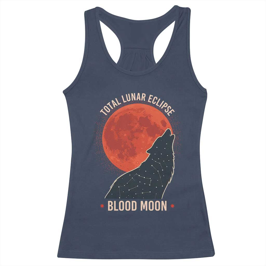 Total Lunar Eclipse March 3 2026 Racerback Tank Top Constellation Wolf Souvenir Graphic