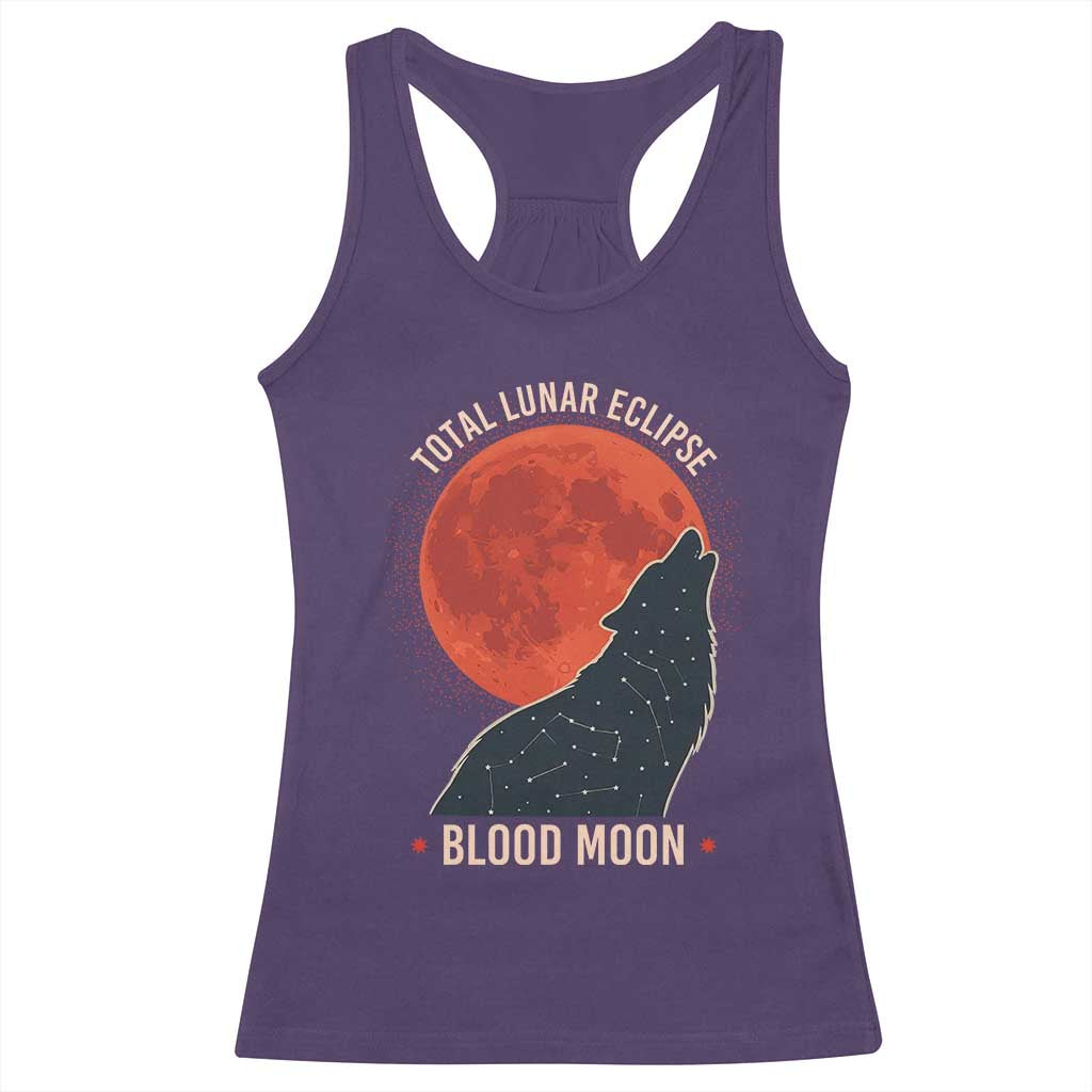 Total Lunar Eclipse March 3 2026 Racerback Tank Top Constellation Wolf Souvenir Graphic
