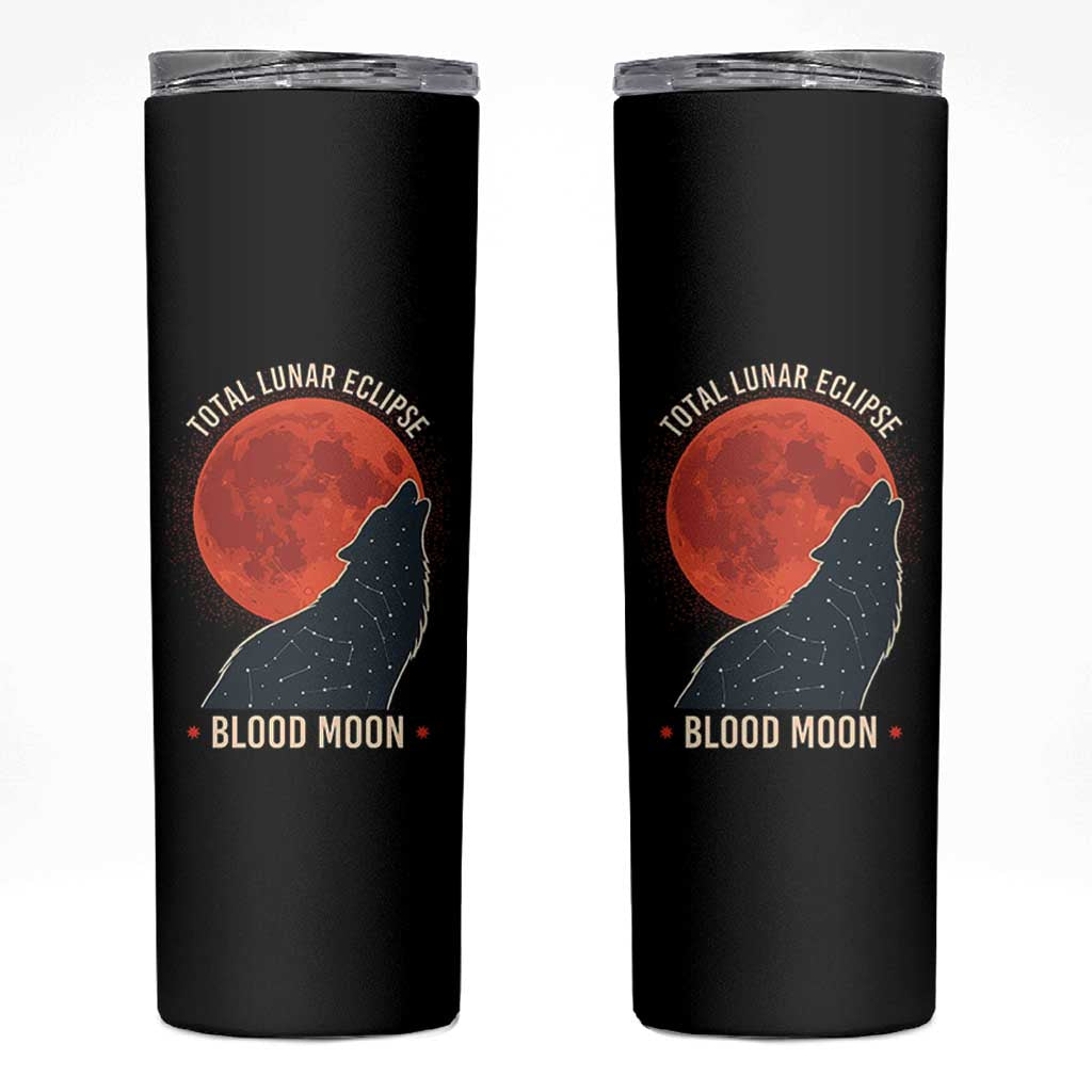 Total Lunar Eclipse March 3 2026 Skinny Tumbler Constellation Wolf Souvenir Graphic