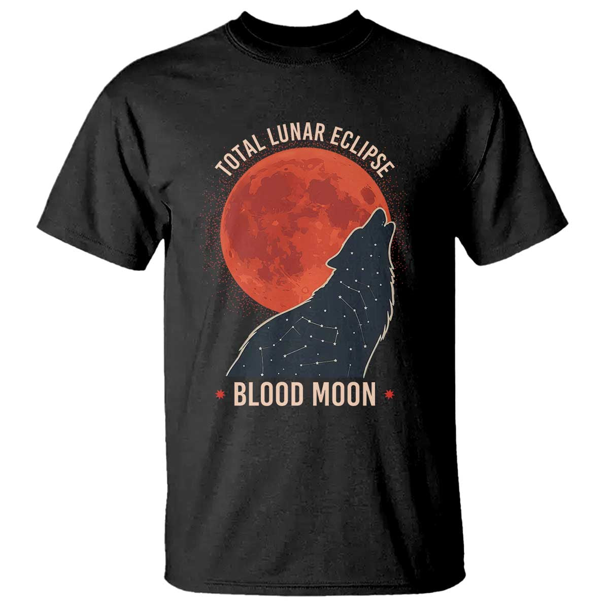 Total Lunar Eclipse March 3 2026 T Shirt Constellation Wolf Souvenir Graphic
