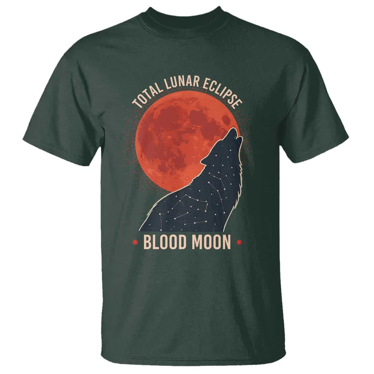 Total Lunar Eclipse March 3 2026 T Shirt Constellation Wolf Souvenir Graphic