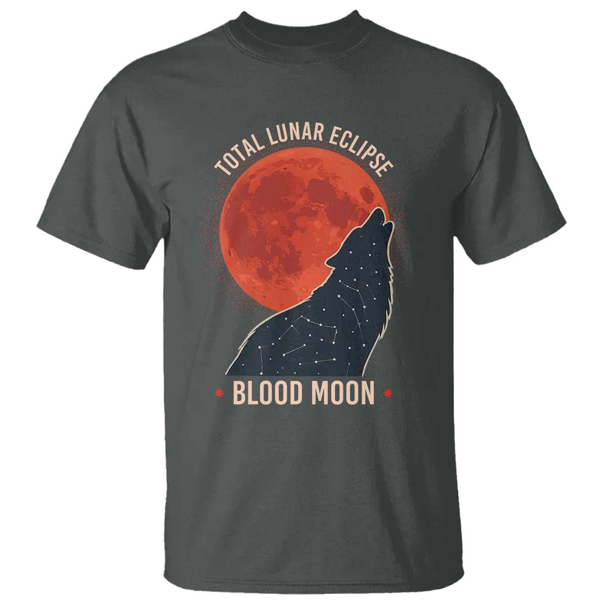 Total Lunar Eclipse March 3 2026 T Shirt Constellation Wolf Souvenir Graphic