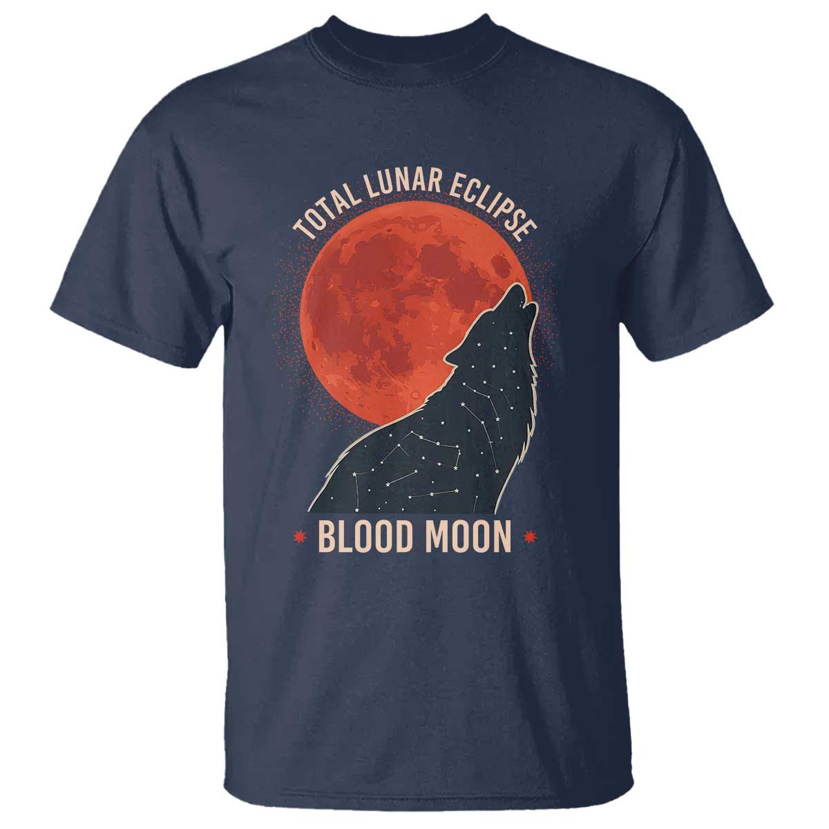 Total Lunar Eclipse March 3 2026 T Shirt Constellation Wolf Souvenir Graphic