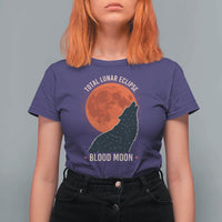 Total Lunar Eclipse March 3 2026 T Shirt For Women Constellation Wolf Souvenir Graphic