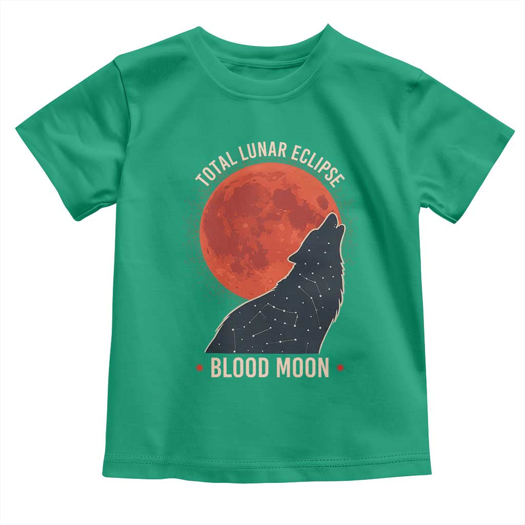 Total Lunar Eclipse March 3 2026 Toddler T Shirt Constellation Wolf Souvenir Graphic