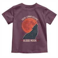 Total Lunar Eclipse March 3 2026 Toddler T Shirt Constellation Wolf Souvenir Graphic