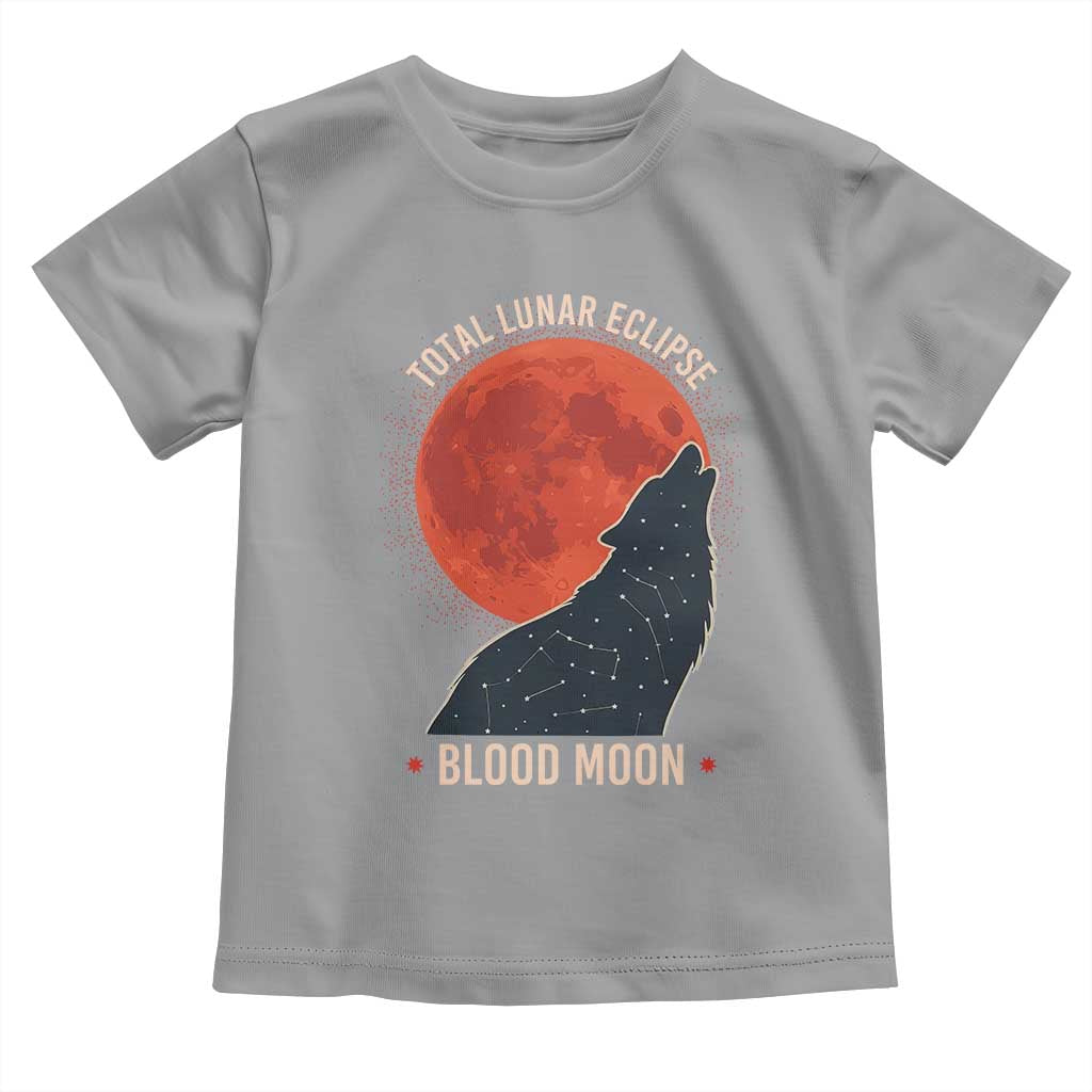 Total Lunar Eclipse March 3 2026 Toddler T Shirt Constellation Wolf Souvenir Graphic
