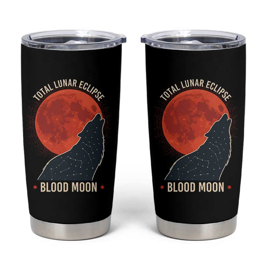 Total Lunar Eclipse March 3 2026 Tumbler Cup Constellation Wolf Souvenir Graphic