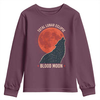 Total Lunar Eclipse March 3 2026 Youth Sweatshirt Constellation Wolf Souvenir Graphic