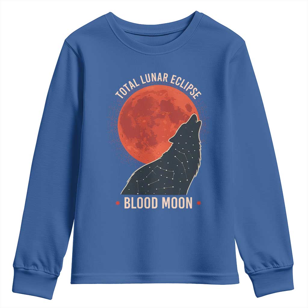 Total Lunar Eclipse March 3 2026 Youth Sweatshirt Constellation Wolf Souvenir Graphic