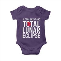 Blood Sweat and Total Lunar Eclipse Baby Onesie Funny Astronomy Pun Graphic