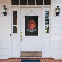 Blood Moon Is Coming Spooky Halloween Garden Flag Flying Bats Gothic Dark Horror Graphic