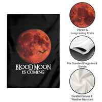 Blood Moon Is Coming Spooky Halloween Garden Flag Flying Bats Gothic Dark Horror Graphic