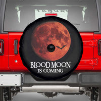 Blood Moon Is Coming Spooky Halloween Spare Tire Cover Flying Bats Gothic Dark Horror Graphic