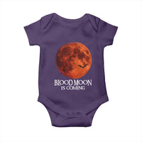 Blood Moon Is Coming Spooky Halloween Baby Onesie Flying Bats Gothic Dark Horror Graphic
