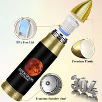 Blood Moon Is Coming Spooky Halloween Bullet Tumbler Flying Bats Gothic Dark Horror Graphic