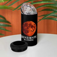 Blood Moon Is Coming Spooky Halloween 4 in 1 Can Cooler Tumbler Flying Bats Gothic Dark Horror Graphic