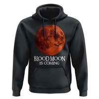 Blood Moon Is Coming Spooky Halloween Hoodie Flying Bats Gothic Dark Horror Graphic