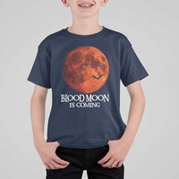 Blood Moon Is Coming Spooky Halloween T Shirt For Kid Flying Bats Gothic Dark Horror Graphic