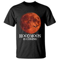 Blood Moon Is Coming Spooky Halloween T Shirt Flying Bats Gothic Dark Horror Graphic