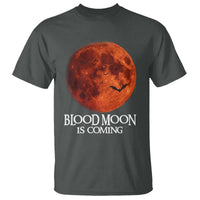 Blood Moon Is Coming Spooky Halloween T Shirt Flying Bats Gothic Dark Horror Graphic
