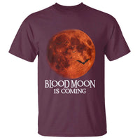 Blood Moon Is Coming Spooky Halloween T Shirt Flying Bats Gothic Dark Horror Graphic