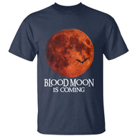 Blood Moon Is Coming Spooky Halloween T Shirt Flying Bats Gothic Dark Horror Graphic
