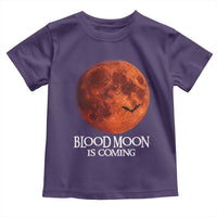 Blood Moon Is Coming Spooky Halloween Toddler T Shirt Flying Bats Gothic Dark Horror Graphic