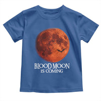 Blood Moon Is Coming Spooky Halloween Toddler T Shirt Flying Bats Gothic Dark Horror Graphic