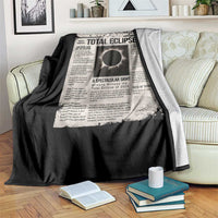 Retro Vintage Science Magazine Total Solar Eclipse 2024 Throw Blanket Historic Totality Astronomy Geek Memorabilia