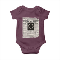 Retro Vintage Science Magazine Total Solar Eclipse 2024 Baby Onesie Historic Totality Astronomy Geek Memorabilia
