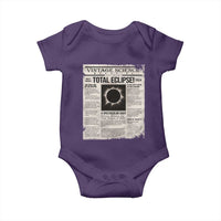 Retro Vintage Science Magazine Total Solar Eclipse 2024 Baby Onesie Historic Totality Astronomy Geek Memorabilia