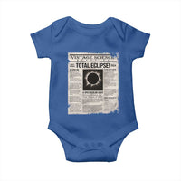Retro Vintage Science Magazine Total Solar Eclipse 2024 Baby Onesie Historic Totality Astronomy Geek Memorabilia