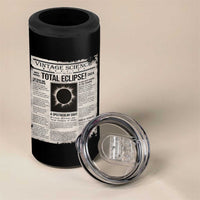 Retro Vintage Science Magazine Total Solar Eclipse 2024 4 in 1 Can Cooler Tumbler Historic Totality Astronomy Geek Memorabilia