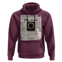 Retro Vintage Science Magazine Total Solar Eclipse 2024 Hoodie Historic Totality Astronomy Geek Memorabilia
