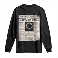 Retro Vintage Science Magazine Total Solar Eclipse 2024 Long Sleeve Shirt Historic Totality Astronomy Geek Memorabilia