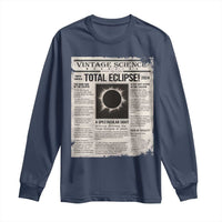 Retro Vintage Science Magazine Total Solar Eclipse 2024 Long Sleeve Shirt Historic Totality Astronomy Geek Memorabilia