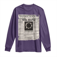 Retro Vintage Science Magazine Total Solar Eclipse 2024 Long Sleeve Shirt Historic Totality Astronomy Geek Memorabilia