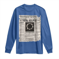 Retro Vintage Science Magazine Total Solar Eclipse 2024 Long Sleeve Shirt Historic Totality Astronomy Geek Memorabilia