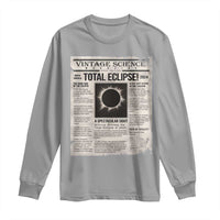 Retro Vintage Science Magazine Total Solar Eclipse 2024 Long Sleeve Shirt Historic Totality Astronomy Geek Memorabilia