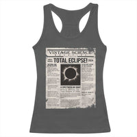Retro Vintage Science Magazine Total Solar Eclipse 2024 Racerback Tank Top Historic Totality Astronomy Geek Memorabilia