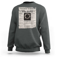 Retro Vintage Science Magazine Total Solar Eclipse 2024 Sweatshirt Historic Totality Astronomy Geek Memorabilia