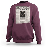 Retro Vintage Science Magazine Total Solar Eclipse 2024 Sweatshirt Historic Totality Astronomy Geek Memorabilia