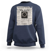 Retro Vintage Science Magazine Total Solar Eclipse 2024 Sweatshirt Historic Totality Astronomy Geek Memorabilia